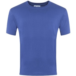 Plain Cotton T-Shirt Deep Royal, Priory Common First School, T-Shirts
