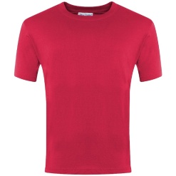 Plain Cotton T-Shirt Red, Priory Common First School, T-Shirts