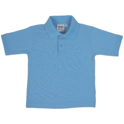 Childrens Sky Blue Polo Shirt, Bradwell Village, Polo Shirts, Steeple Claydon School