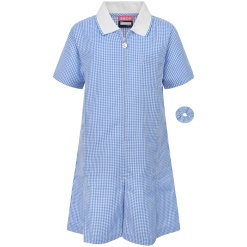 Girls Gingham Dress Blue, Dresses, Caroline Haslett Primary, Old Stratford Primary, St Monicas Catholic Primary, Great Horwood C.E School, Castlethorpe First, Cedars Primary, Glastonbury Thorn, Oldbrook First School, Oxley Park Academy, Sherington C.E School, Steeple Claydon School